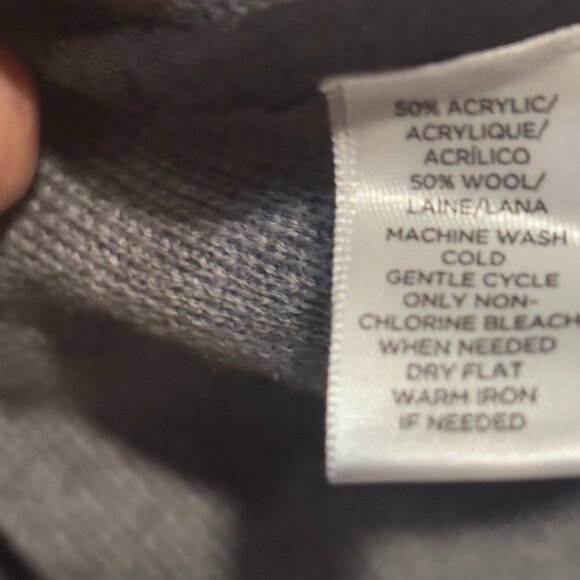 Loft Medium Grey Womens Wool Blend Moto Knit sweater - Picture 11 of 12